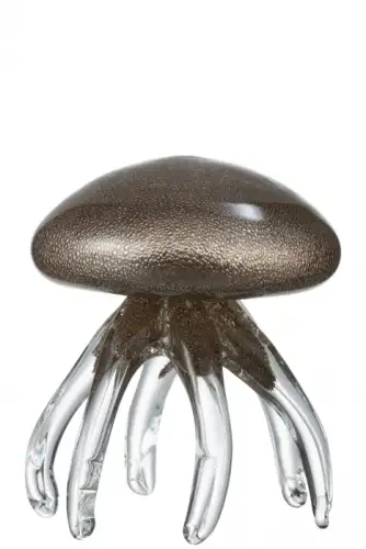 Decoratiune Jellyfish, Sticla, Maro, 12x12x13 cm