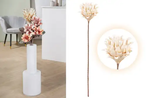 Floare spuma, VANILLA, Plastic, 20X20X90 cm