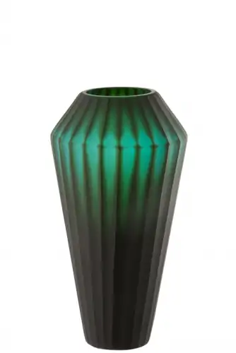 Vaza Elisa, Sticla, Verde, 17x17x33 cm