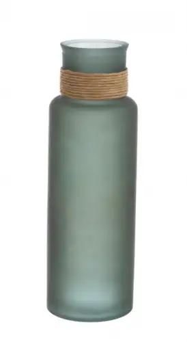Vaza Rotang, Verde, Sticla, 15x15x45 cm