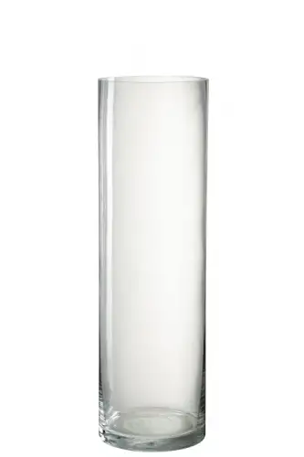 Vaza, Sticla, Transparent, 15x15x50