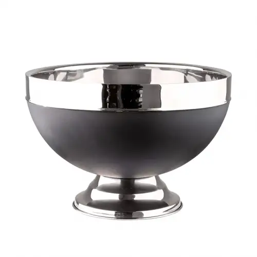 ANDOR punch bowl, acoperit cu pulbere neagra, otel inoxidabil d.32, h.21, 5 cm