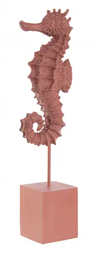 Decoratiune Seahorse, Rasina Metal, Rosu, 17x11.6x59.5 cm