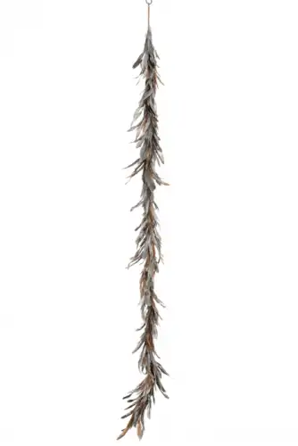 Ghirlanda, Pene, Argintiu, 30x30x145 cm