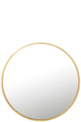 Oglinda Mona Round, Metal Sticla, Auriu, 110x2x110 cm