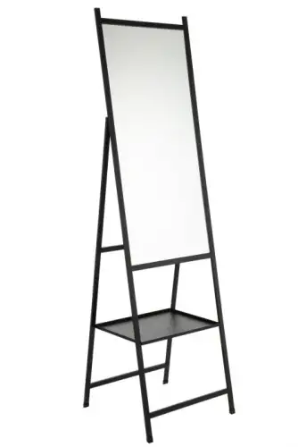Oglinda, Sticla, Negru, 44.5x3x161 cm