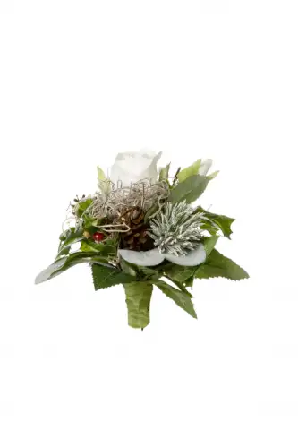 PETITBOUQUET, Trandafir, alb, h.15, l.20 cm