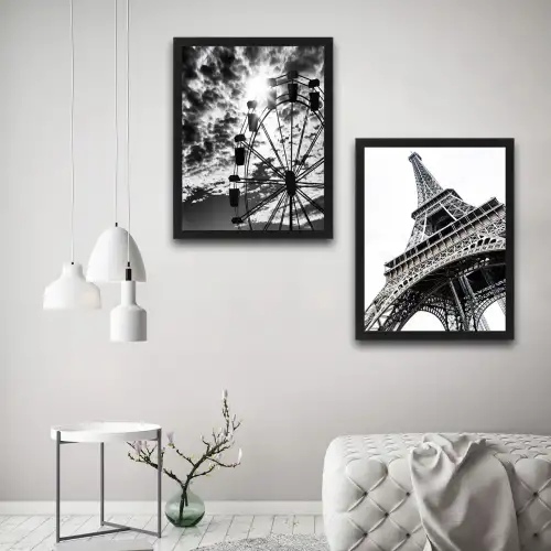 Set 2 tablouri decorative, Paris Set, PAL, Hartie, Multicolor