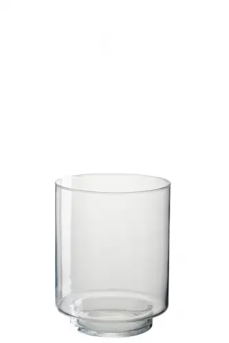 Suport lumanare Laura, Sticla, Transparent, 18x18x22 cm
