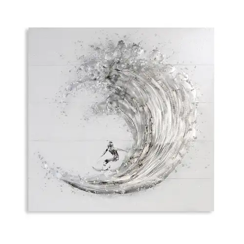 Tablou SURFER, panza aluminiu, 100x100 cm