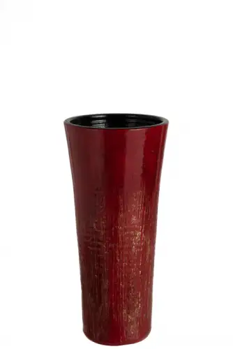 Vaza, Ceramica, Rosu, 19x19x41