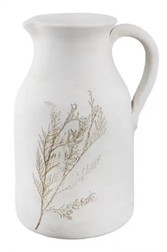 Vaza Grass, Ceramica, Alb Bej, 31x16 cm