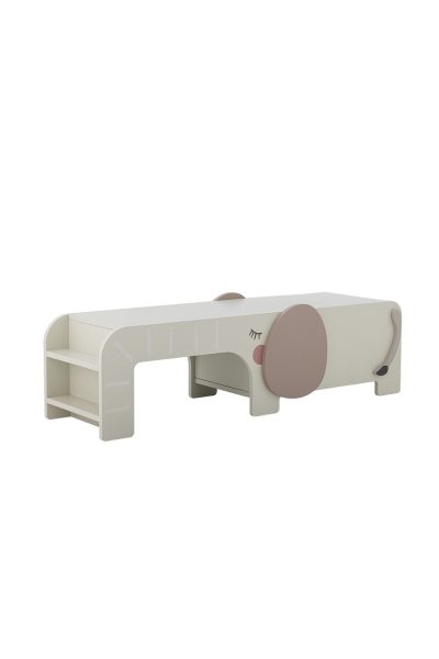 Bancheta, Bloomingville, Ferdinand, 110x36x32 cm, FSC 100%, MDF, gri/alb