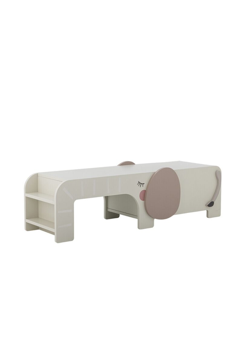 Bancheta, Bloomingville, Ferdinand, 110x36x32 cm, FSC 100%, MDF, gri/alb
