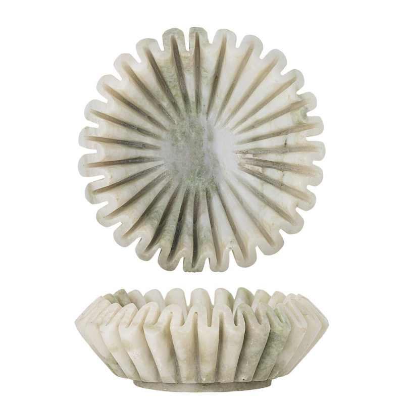 Bol decorativ, Bloomingville, Harmonia, 17.5x6 cm, 100 ml, marmura, verde