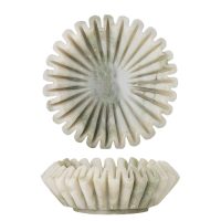 Bol decorativ, Bloomingville, Harmonia, 17.5x6 cm, 100 ml, marmura, verde