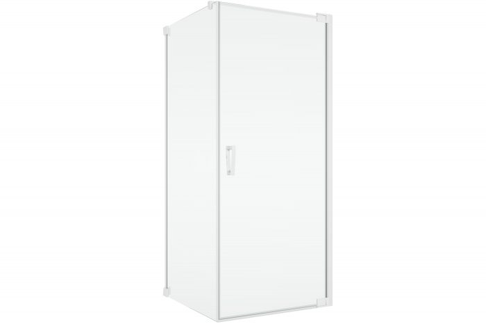 Cabina de dus 100x110 cm cu usa batanta si profil compensator, alb, instalare usa dreapta Ronal Cadura