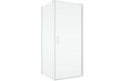 Cabina de dus 100x90 cm cu usa batanta si profil compensator, alb, instalare usa dreapta Ronal Cadura