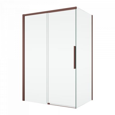 Cabina dus bordeaux metal 120x80 cm cu usa culisanta, grosime sticla 8 mm, tratament anticalcar, Ronal Oriana