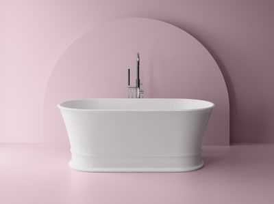 Cada baie freestanding ovala, compozit, 170 x 84 cm, Cast Marble Alcamo