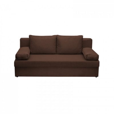 Canapea extensibila ANA, 3 locuri, cu lada depozitare, maro, 185x82x80 cm