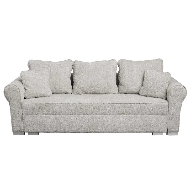 Canapea extensibila SARA N, 3 locuri, cu lada depozitare, bej inchis, 235x90x75 cm