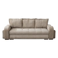 Canapea extensibila TOLEDO, 3 locuri, cu arcuri si lada depozitare, bej inchis, 265x100x95 cm