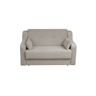 Canapea GINA II extensibila, 2 locuri, cu arcuri si lada depozitare, bej, 155x100x95 cm