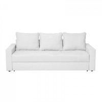 Canapea extensibila NICO II 3L, 3 locuri, cu arcuri si lada depozitare, gri deschis, 220x85x75 cm
