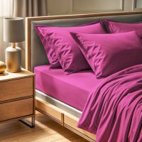 Cearceaf de pat cu elastic Ranforce Double XL (FR) (IT) (ES) (DE), L'essentiel Maison, Tonne Rosse, Roz prafuit