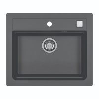 Chiuveta bucatarie compozit cuva mare negru carbon Alveus Atrox 30