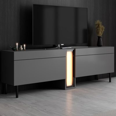 Comoda TV, Hanah Home, Nova, 180x55x32 cm, Antracit