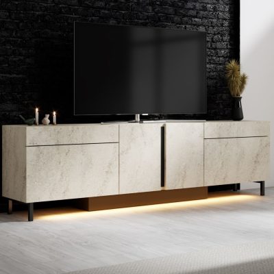 Comoda TV, Hanah Home, Paris, 180x50x32 cm, Travertin