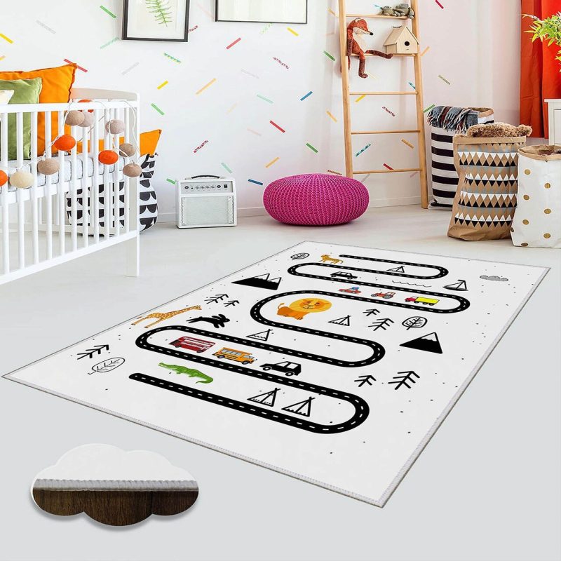 Covor pentru copii, Eexfab892, 100x150 cm, Multicolor