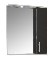 Dulap baie suspendat seria 020 cu oglinda, front MDF, montat, antracit, 55x71 cm