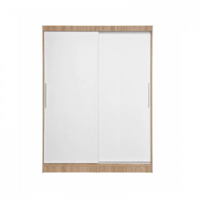 Dulap RODOS 01, usi glisante, corp somona + usi alb, 150x60x200 cm