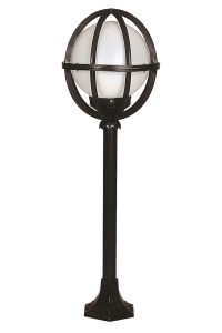 Lampadar de exterior, Opviq, 685AVN1132, Alb/Negru