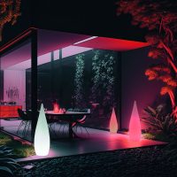 Lampadar de exterior Palmas, RL, 37x120 cm, 4.5W, 1x SMD, plastic, alb