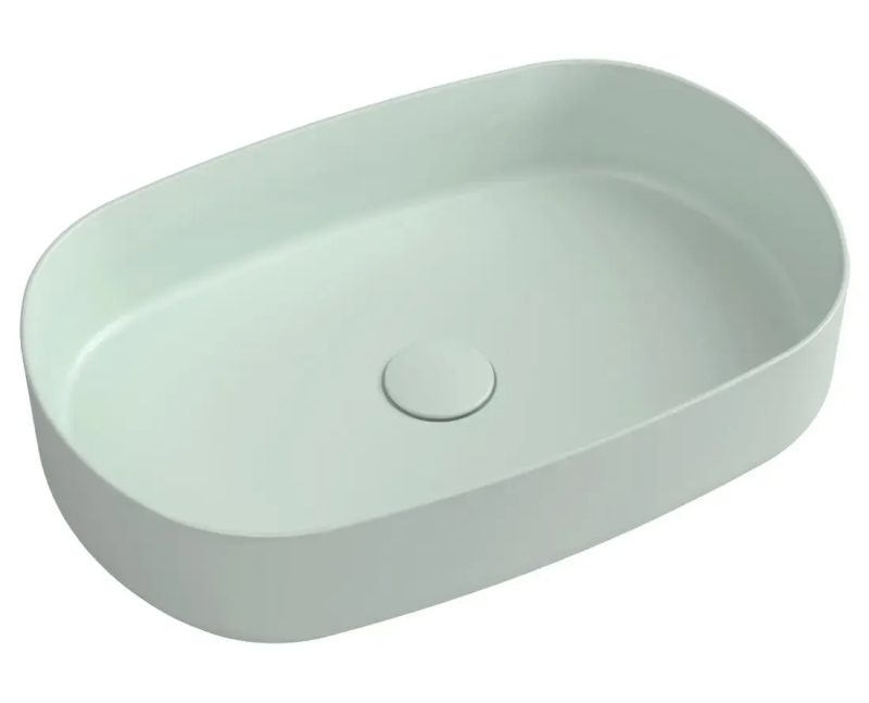 Lavoar pe blat, 55x36 cm, fara preaplin, verde menta SAPHO Infinity