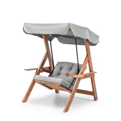 Leagan gradina/terasa, Hanah Home, Galata Swing S1, 113x195x120 cm, Gri