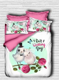 Lenjerie de pat dubla, L'essentiel Maison, 132, Pink / White / Mint / Green