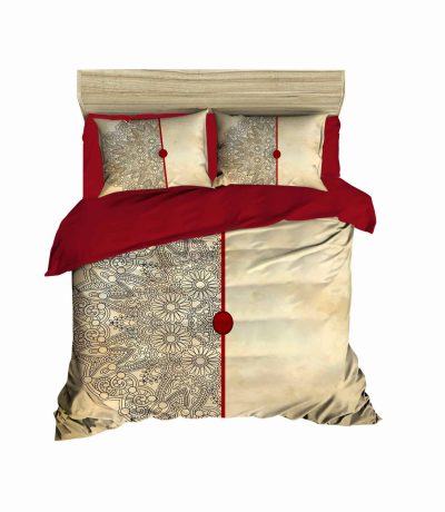 Lenjerie de pat dubla, L'essentiel Maison, 465, Red / Beige / Grey