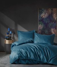 Lenjerie de pat pentru o persoana Single XXL (DE), L'essentiel Maison, Stripe, Albastru