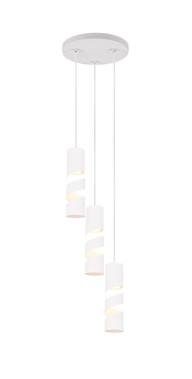 Lustra Stream, TRIO, 30x150 cm, 10W, 3x GU10, metal, alb mat