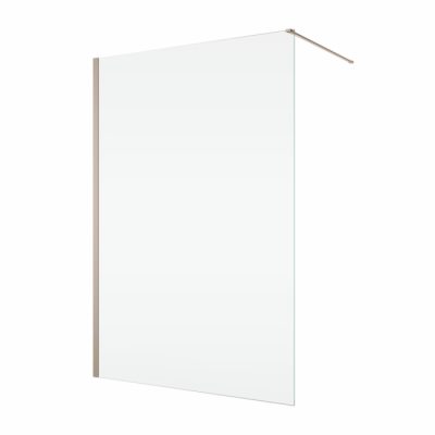 Paravan dus sticla walk-in 120x200 cm, champagne metal, sticla 8 mm, Ronal Easy