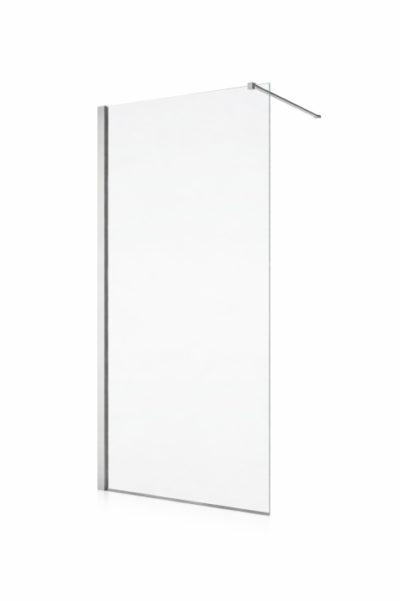 Paravan dus sticla walk-in 140x200 cm cu cadru metalic crom RONAL PUR