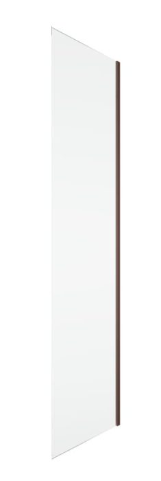 Perete dus 80x200 cm, bordeaux metal, grosime sticla 8 mm, tratament anticalcar, Ronal Oriana