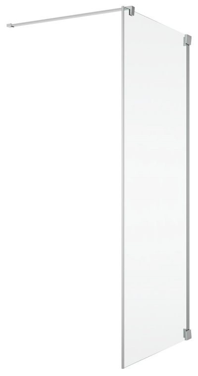 Perete lateral 90x200 cm, grosime sticla de 6 mm, profil crom, Ronal Cadura
