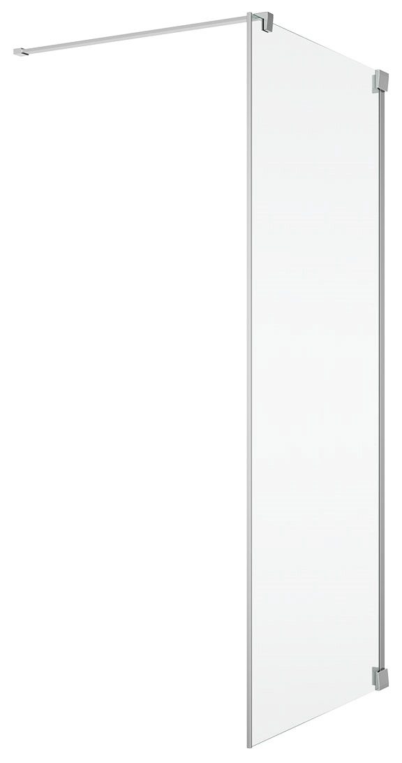 Perete lateral 90x200 cm, grosime sticla de 6 mm, profil crom, Ronal Cadura