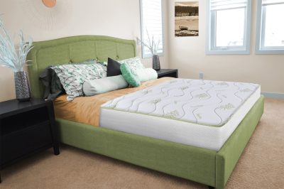 Saltea Aloe Vera 14+2 Memory, 190x200 cm, H 18 cm, husa cu fibre de bambus, Ortopedica, aerisire 3D Free Air